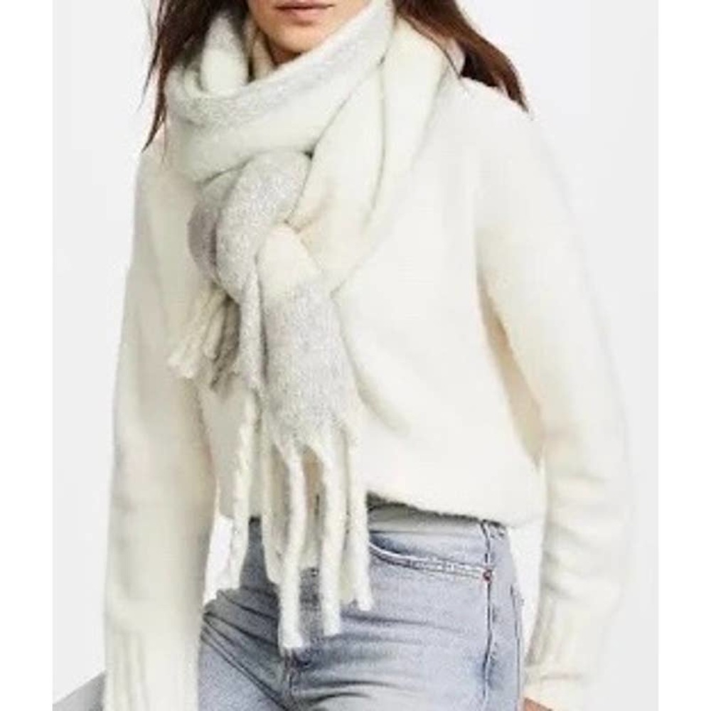 NWOT Free People Cameron Brushed Plaid Chunky Scarf